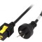 Cablu de Alimentare Negru 2m cu Blocare IEC C19 - AS 3112