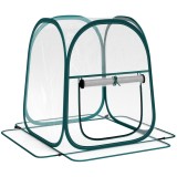 Outsunny Seră Mică Portabilă cu Design Pop-up și Geantă de Depozitare, 70x70x80 cm, Transparent | Aosom Romania