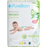 Scutece din Bambus Organic Nr.3 (Marimea M) 5.5 - 8kg Double Pack 56buc
