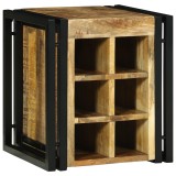 vidaXL Raft de vin 34.5 x 35 x 39 cm Lemn solid Lemn de mango brut