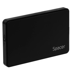 Rack extern HDD/SSD 2.5&quot; Spacer USB-C 3.1 negru