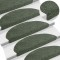 vidaXL Covorașe autoadezive pentru scări, 5 buc., 65x21x4 cm, verde, semirotunde, mari