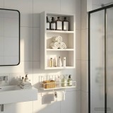 vidaXL Dulap de perete pentru baie Alb 30 x 10 x 50 cm Lemn prelucrat 889311