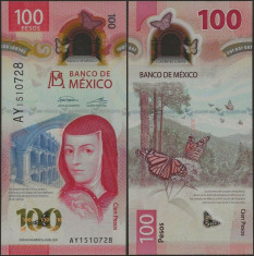 !!! MEXIC - 100 PESOS 06.01.2021 - P NEW - UNC / SERIA AY / SEMN. DIN IMAGINE foto