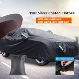 Prelata husa auto neagra Oxford Premium YM 450x185x170cm 150 lei, YL 510x185x180cm 160 lei, YXL 510x195x190cm 170 lei, YXXL 535x200x195cm 180 lei.
