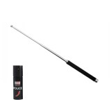 Cumpara ieftin Set baston telescopic pliabil si spray paralizant chili DEPOX&reg;, 65 cm/ 60 ml, argintiu, husa inclusa