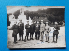 POZA veche GRUP MILITARI ROMANI SI FRANCEZI IN Franta ? 1930 foto