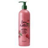 Loţiune de corp energizantă cu mentă şi zmeură organică Love Nature XXL, 500 ml (Oriflame)