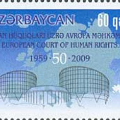 AZERBAIJAN 2009 Curtea Europeana a drepturilor Omului 50 ani Serie 1 timbru MNH
