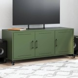 VidaXL Dulap TV, verde măsliniu, 100,5x39x43,5 cm, oțel