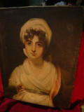 Tablou ulei pe panza 1918 - Portret Fata din Crefeld - semnat Suceveanu 45x36cm, Portrete, Altul