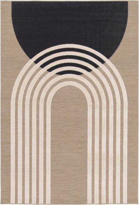 Covor Belgian, Rio 24533, Bej/Negru, Diverse Dimensiuni - 200x290 cm