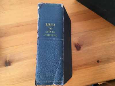 BIBLIA SAU SF. SCRIPTURA A VECHIULUI SI NOULUI TESTAMENT 1938-TRAD. CORNILESCU foto