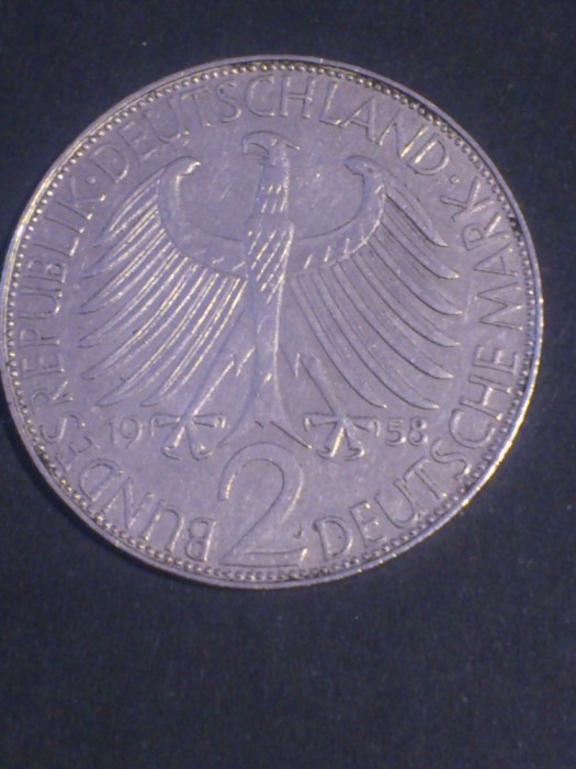 2 mark marca marci 1958 J Planck, Germania, UNC + luciu (a se vedea poze). Discount conform descriere [10 -20 %. Vezi descrierea.].