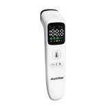 Termometru JustZEN IR 202 tehnologie non contact cu infrarosu masurare rapida de mare precizie memorie display LED posibilitatea oprire sonor 3 tipuri
