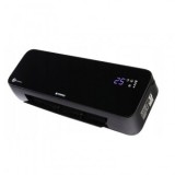 Aeroterma de perete ceramica, Telecomanda, 0 / 1000 W / 2000 W, LCD, termometru, Timer, Negru, Powermat