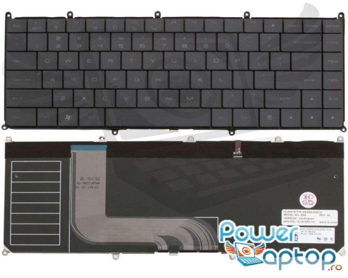 Tastatura Dell Neagra Adamo 13 A101 iluminata backlit, Adamo 13 iluminata backlit