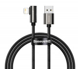 Baseus Legend Cablu de nailon &icirc;nclinat USB - Lightning pentru gameri 2.4A 2m negru