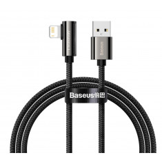 Baseus Legend Cablu de nailon &icirc;nclinat USB - Lightning pentru gameri 2.4A 1m negru