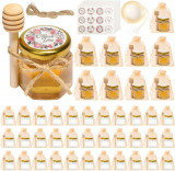 Saf Mini Borcane de miere cu Dipper 1.5oz - 40 Pack, Borcan de sticlă cu miere m, Oem