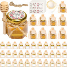 Saf Mini Borcane de miere cu Dipper 1.5oz - 40 Pack, Borcan de sticlă cu miere m