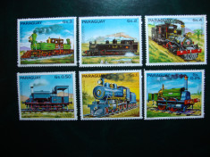 PARAGUAY SERIE TRENURI MNH foto