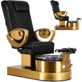 Fotoliu cosmetic electric cu masaj și hidromasaj pentru pedichiura picioarelor pentru salonul SPA Saria negru