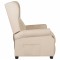 Fotoliu rabatabil, crem, material textil - 4