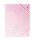 Mapa plastic cu elastic A4, Roz pastel DACO