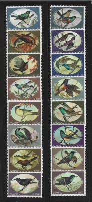 ZAMBIA 1994-PASARI-SERIE DE 16 TIMBRE NESTAMPILATE MNH foto