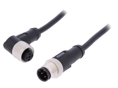 Cablu M12 4 pini, 5m, PVC foto