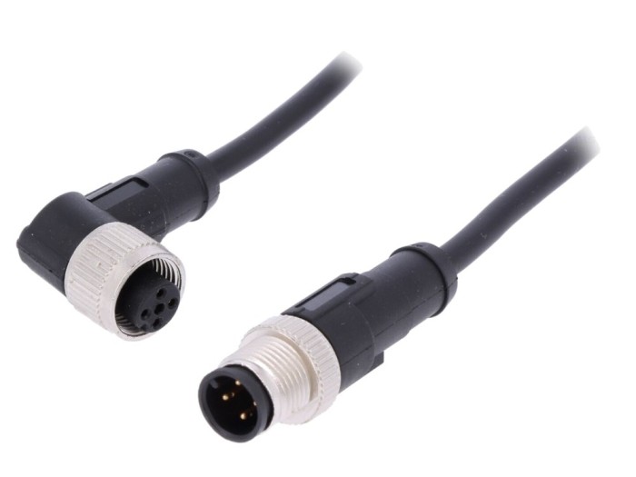 Cablu M12 4 pini, 5m, PVC