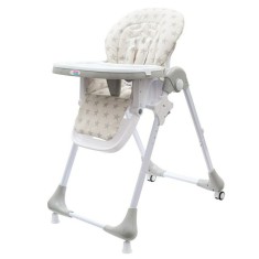 Scaun de masa, New Baby, reglabil in 7 pozitii pe inaltime, Grey Star, Cu husa din piele ecologica, Cu 2 roti, Spatar reglabil i foto