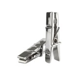 Clești MR. STEEL Clothespins Nipple Clamps, utilizare pe sf&acirc;rcuri &icirc;n jocuri BDSM, din oțel inoxidabil, argintiu