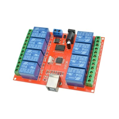 Modul releu USB 5V cu 8 canale programabil pentru automatizarea casa inteligenta foto