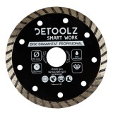 Disc diamantat turbo Detoolz 115 mm, alezaj 22.2 mm &ndash; taiere umeda/uscata