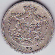 1 leu 1874 argint