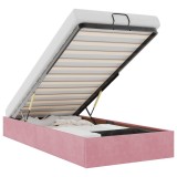 Cumpara ieftin Cadru de pat otoman fara saltea roz 90x190 cm catifea