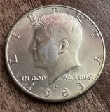 C50 - Moneda foarte veche - America - half dollar - litera D - 1983