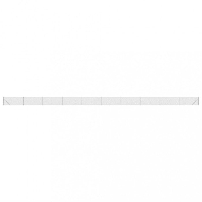 Gard plasa de sarma cu bordura, argintiu, 0,8x25 m