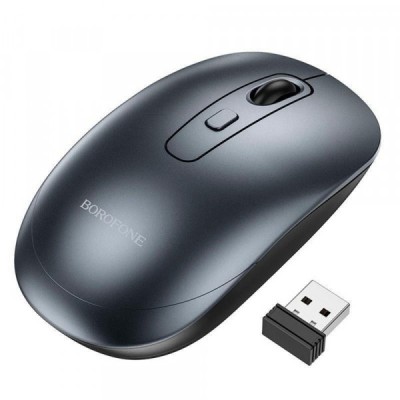 Mouse Wireless Borofone BG13 Winner, 1600DPI, Gri foto