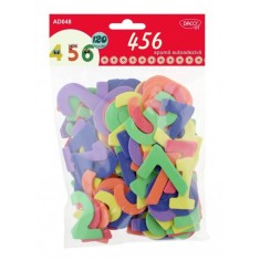 Forme Spuma Autoadeziva 456 DACO, 120 Buc/Set, Multicolor, Accesorii Craft, Cifre din Spuma, Numere din Spuma, Forme Cifre, Accesorii Decorative, Cifr foto