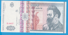 (10) BANCNOTA ROMANIA - 500 LEI 1992, PORTRET BANCUSI, FILIGRAN LATERAL foto