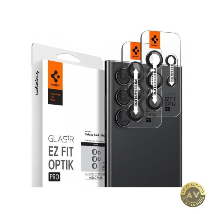 Folie de protectie Camera spate Spigen EZ FIT pentru Samsung Galaxy S24 Ultra S928 Sticla Securizata Set 2 bucati