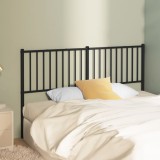 VidaXL Tăblie de pat metalică, negru, 160 cm 350899
