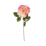Floare decorativa artificiala, Trandafir, Roz, 49 cm, ATU-081360, Oem