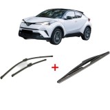 Cumpara ieftin Set 3 stergatoare TOYOTA C-HR (_X1_) 2016, pentru parbriz si luneta, Valeo Silencio