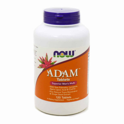 Multivitamin for Men ADAM, NOW Foods 120 Vegan Tablets foto