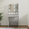 VidaXL Masă de toaletă cu LED, gri beton, 60x40x140 cm