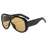 Ochelari dama aviator supradimensionati Asteroid GSM 89337, negru / galben